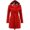 01 Red, variant on Womens Double Breasted Trench Coat Classic Lapel Belt Peacoat Fall Winter Warm Overcoat Outerwear with Hood