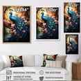 thumbnail image 4 of Designart "Enchanted Blooms With Fantasy Peacock" Animals Peacock Canvas Wall Art, 4 of 7