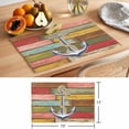 thumbnail image 6 of Anchor Placemats Set&nbsp;of&nbsp;12 Rope Vintage Brown Green Wood Board Nautical Heat Insulation Washable Place Mats, Rustic Non-Slip Table Mats for Dining Table Party Kitchen Decor,13x19 Inch, 6 of 9