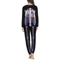 thumbnail image 3 of Renewold Lightweight Pajamas for Women Butterfly Skull Long PJ Sweatpants Set of 2 Durable O-Neck Sleep Wear Pullover Tops Leisure Home Indoor Athletic Clothing Size XS, 3 of 5