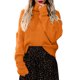 thumbnail image 1 of Gibobby Suéter para mujer, Suéter Ligero y Liso de Cuello Alto Camiseta para Mujer(Amarillo,XG), 1 of 5