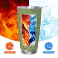 thumbnail image 6 of Lsque Mallard Duck Pattern 20oz Car Cup with Lid and Straw, Insulated Coffee Cup with Straw Topper, Spill Proof Travel Coffee Mug, Stainless Steel Tumble-Straw Three-piece Set, 6 of 8