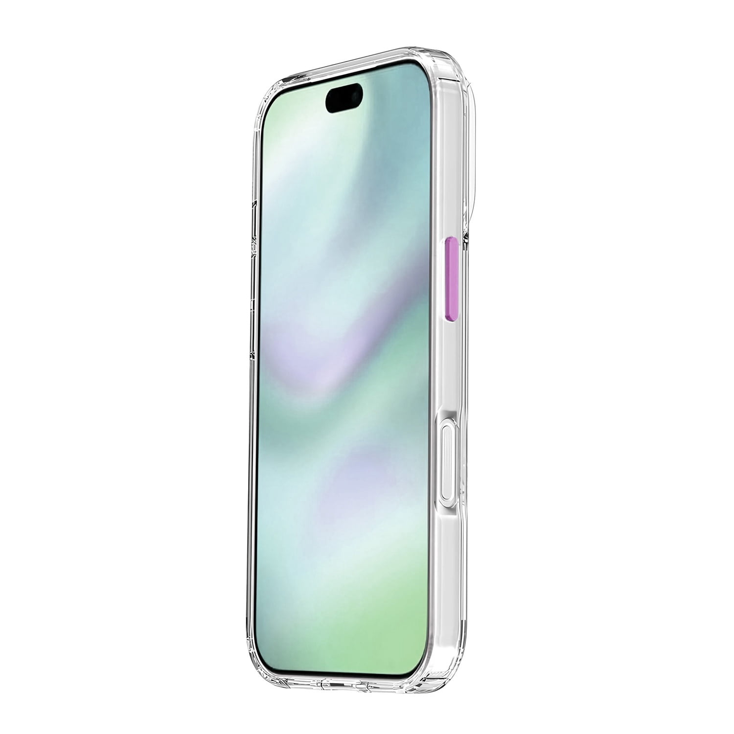 Magnetic Transparent Case with Camera Kickstand for iPhone 17 Pro Max - Purple
