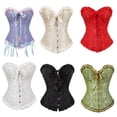thumbnail image 2 of Corsé clásico europeo y americano con cinta para el abdomen, ropa interior sexy para novias, moldeadora corporal, 2 of 5