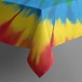 thumbnail image 4 of Colorful Tie Dye Mandala Pattern Rectangle Tablecloth 60"x120",Waterproof Polyester Rectangle Table Cloth, Wipeable Spillproof Polyester Tablecloth for Dining, Camping, Indoor and Outdoor, 4 of 6