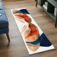 thumbnail image 3 of 2'x6' Rug Runners for Hallways Kitchen, Navy Blue Burnt Orange Non Slip Entryway Beside Floor Carpet Runner, Geometric Abstract Contemporary Laundry Room Bedroom Throw Rugs Mat for Family Pet, 3 of 8