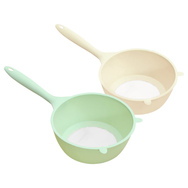 GOOHOCHY 2 coladores de plástico para lavar arroz, con asa, para limpiar y enjuagar frutas.