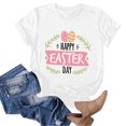 thumbnail image 4 of Pxiakgy Liquidation! Joyeuses Pâques! T-Shirts pour Femmes, T-Shirt Graphique Lapin de Pâques, T-Shirts de Vacances Œuf de Pâques, Mode Féminine Col Rond Manches Courtes T-Shirt Imprimé de Pâques Blanc S, 4 of 4