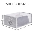 thumbnail image 2 of Shoe Storage Stackable Entryway Box Set of 12, Plastic, Gray, 2 of 8