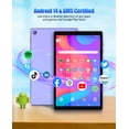 thumbnail image 6 of Tablets 10.1 inch Android 14 Tablet Newest, 32GB ROM 1TB Expand, Quad-Core Processor Tablet, 6000mAh Battery, Dual Camera, Wifi, 1280x 800 IPS Tablet PC (Purple), 6 of 7
