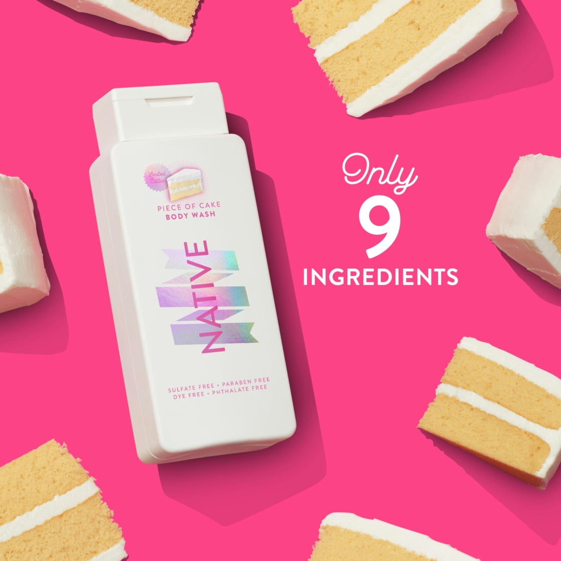 Native Limited Edition Piece of Cake Body Wash 18 fl oz