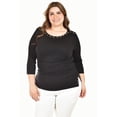 thumbnail image 4 of Blusa con detalles metalicos Roman Fashion /Tallas Extras, 276 (Negro) negro 38, 4 of 6