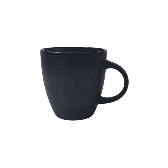 EUROSTAR GM12B 12 Piece 12oz Stoneware Coffee Mug, Black