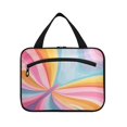 thumbnail image 2 of Travel Hanging Toiletry Bag with 4 Zipped Compartments Waterproof Makeup Accessories Spacious Cosmetic Bag Colorful Rainbow Butterfly Medium, 2 of 9