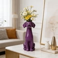 thumbnail image 6 of Whimsical Pet Resin Vase - Cute Dog Shaped Resin Flower Vase - Quirky Cat Dog Shaped Planter for Boho Home Desk Decor Gift for Pet Lovers(C), 6 of 7