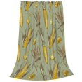 thumbnail image 2 of Pofeuu Cartoon Corn and Wheat Print Ultra-Soft Micro Fleece Blanket,for Bed Or Sofa,All Season Throw Blankets Flannel Blanket-80"x60", 2 of 7