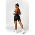 thumbnail image 3 of PISONIC Workout Sets for Women 2 Piece Twist Front Halter Sports Bras High Waist Biker Shorts Exercise Gym Yoga Outfit, 3 of 5