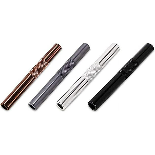 Paquete de 4 dispensadores portátiles de tubo de bala para esnifar con pajitas para esnifar Min Snuff, su exquisito diseño es la mejor opción para el regalo perfecto para familiares, amigos o amantes.