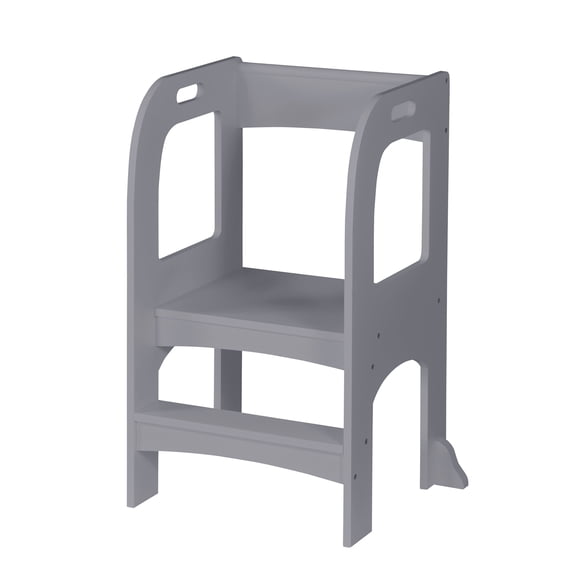 Child Standing Tower, Step Stools for Kids, Toddler Step Stool for Kitchen Counter, Gray