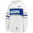 thumbnail image 2 of Women's Mitchell & Ness White Seattle Seahawks Plus Size Head Coach Throwback Pullover Hoodie, 2 of 3