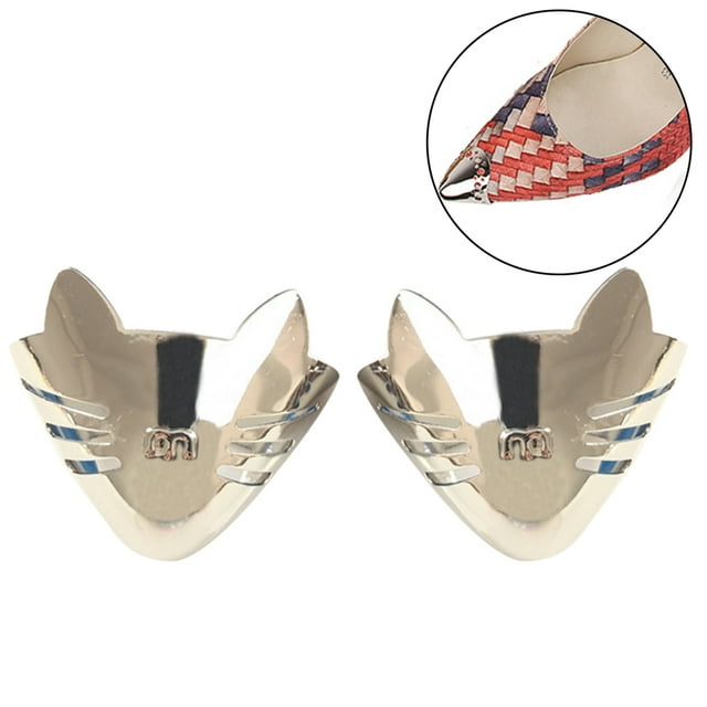 1 Pair Metal Toe Caps Creative Protective Heel Decoration Shoes Supplies