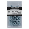 thumbnail image 2 of 100 Pack #12 x 1-1/4" Pan Head Socket Zinc Plated Tap Screws, 2 of 2