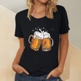 thumbnail image 1 of RXIRUCGD Shirts pour Femmes T-Shirt Col Rond Blouse Oktoberfest Été Imprimé Manches Courtes Pull T-Shirt pour Hommes T-Shirt pour Femmes Tops Noir Tops pour Femmes, 1 of 5
