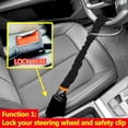 thumbnail image 5 of Car Steering Wheel Lock, Seat Belt Lock, Anti-Theft Device, Max 17 Inch Length, Small and Light-Weight, Multi-Functional, Fit Most Vehicle, SUV, Golf Cart Security, Yellow, 5 of 8