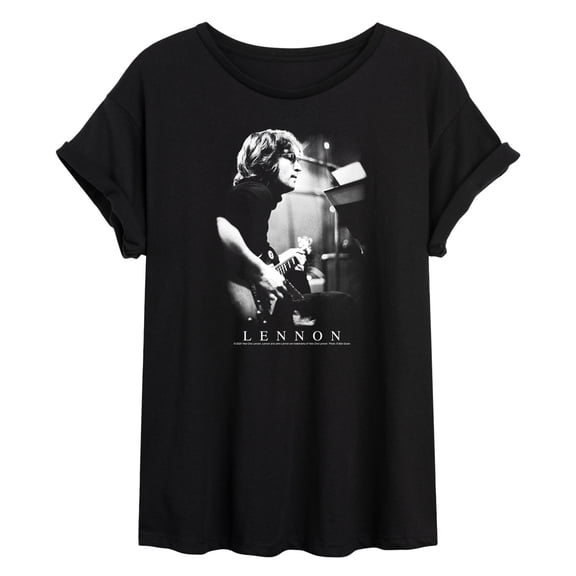 John Lennon - Lennon Guitar - Women's Oversized Graphic T-Shirt