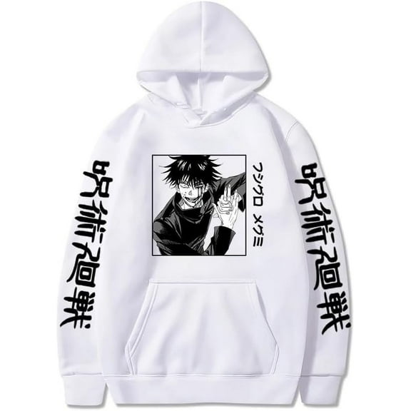 Anime Fushiguro Megumi Hoodie Oversized Autumn Winter Fleece Sweatshirt Men Women Long Sleeve Pullover