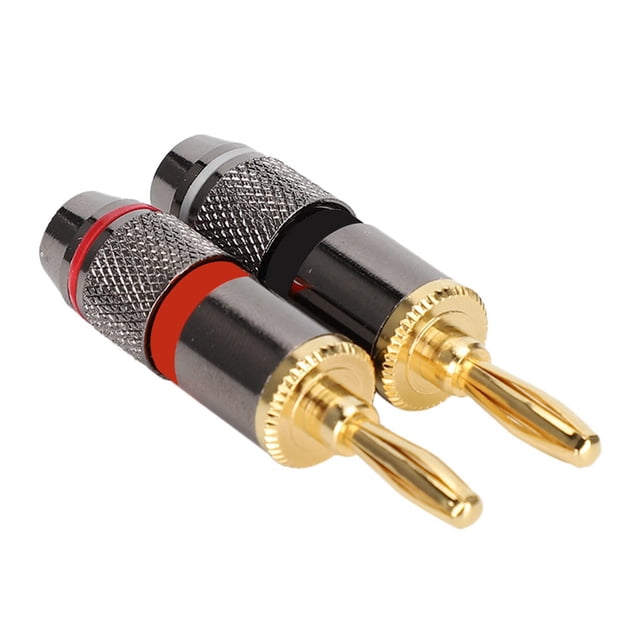 Banana Connector,24K Gold-plated Pure Copper Audio Connector Banana Plug Sturdy Construction