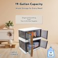 thumbnail image 2 of dbest products Quik Box - 19 Gallon 3 Pack Stackable Storage Bins with Doors, Collapsible Organizer Foldable Container, for Bedroom Living Room Kitchen Neat, Tidy Dorms and Organized Homes, Boxes, 2 of 6
