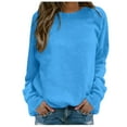 thumbnail image 1 of WEAIXIMIUNG Robe Chandail en Molleton Grande Taille pour Femmes Quotidien Maison Extérieur Entraînement Manches Longues Col Rond T-Shirt Haut Imprimé Chandail en Molleton Blouse de Rue Streetwear, 1 of 5