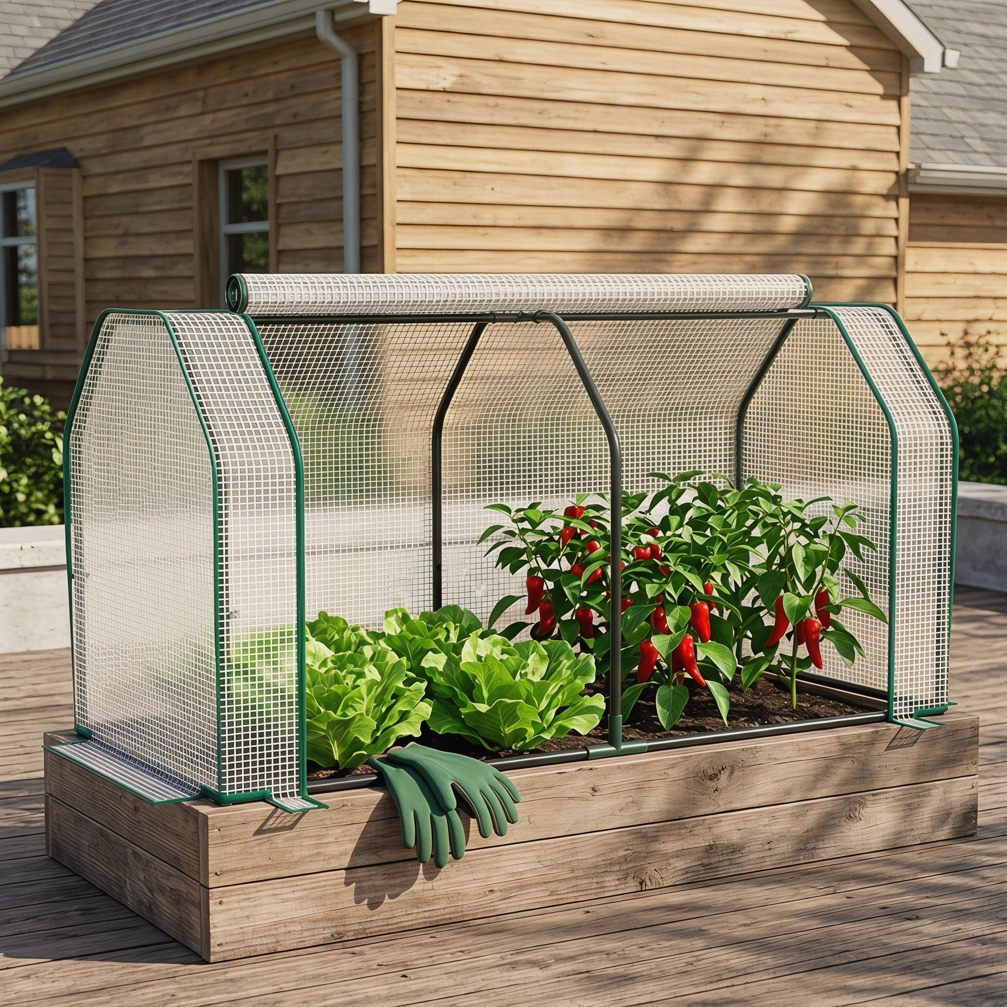 Resenkos Walk-in Greenhouse,Plant Gardening Green House,47.5 x 21.5 x 24 Inch Mini Greenhouse with Roll-up Zipper Door