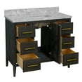 thumbnail image 3 of Parisian 42" Bathroom Vanity with Black Oak Cabinet and Carrara Marble Top, 3 of 7