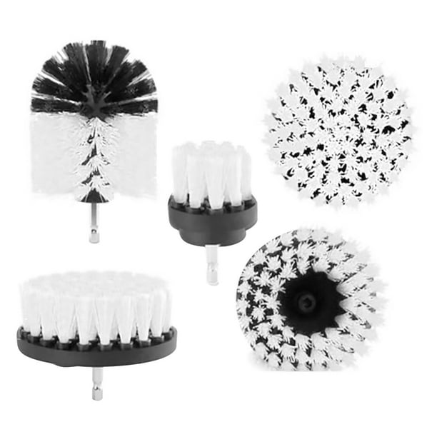 Xihbxyly Juego de Cepillos para Taladro, Cerdas de Dureza Media, Eje de Recambio Rápido, Potente Herramienta de Limpieza, para Lechada de Baño, Azulejos y Tapicería, Limpieza Del Hogar y Del Coche, 5