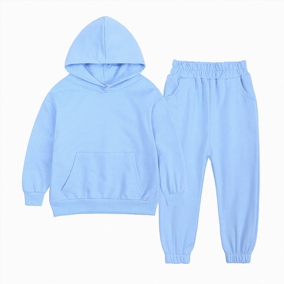 Toddler Boy Clothes Sets Long Sleeve Round Neck Sweatshirts Casual Pants Sets Fall Winter Outfits for Boy 6-12 Months 12-24 Months 2T 3T 4T 5T 6T 7T 8T 9T Children(Sky Blue,3-4 Years)