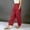 Red#02, variant on Linen Pants for Women Loose Elastic Waist Cotton Linen Bohos Wide Leg Pants Womens Summer Casual Solid Plus Size Relaxed Lightweight Breathable Harems Pant