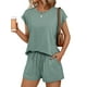 thumbnail image 1 of Conjunto lounge de dos piezas AUTOMET para mujer, ropa de verano 2025, color verde M, 1 of 6