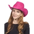 thumbnail image 2 of TopHeadwear Chapeau de Cowboy à Paillettes, Rose Vif, 2 of 2