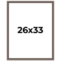 26x33 Frame Silver Real Wood Picture Frame Width 1.25 Inches | Interior Frame Depth 0.5 Inches |