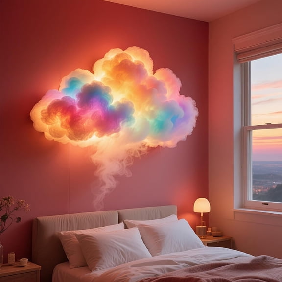 2026 New DIY USB-Powered Thundercloud LED Light Decor, 3D Music Sync Cloud Lights for Ceiling, Cloud Ambient Light Kit with Multicolor Lightning Multicolor Changing Strip Lights(314.9in)
