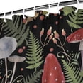 thumbnail image 3 of Red Mushroom Fern Black Pattern Shower Curtain 72"x72" ,Bathroom Decorative Shower Curtains Set with 12 Hooks,Modern Waterproof Washable Shower Curtain, 3 of 6