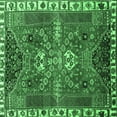 thumbnail image 1 of Ahgly Company Machine Washable Indoor Square Persian Emerald Green Traditional Area Rugs, 3' Square, 1 of 4