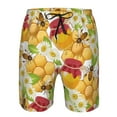 thumbnail image 4 of Kll Bees Honeycomb Jars Of Honey Flowers Men'S Casual Summer Beach Shorts Hawaiian Shorts With Pockets-Small, 4 of 9