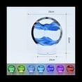 thumbnail image 5 of Paisaje Natural Que Fluye Cuadro Arte Reloj de , Vidrio Transparente Redondo Colorido Pintura Azul, 5 of 5