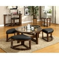 thumbnail image 3 of Bowery Hill Transitional Wood 5-Piece Coffee Table Set in Dark Walnut, 3 of 3