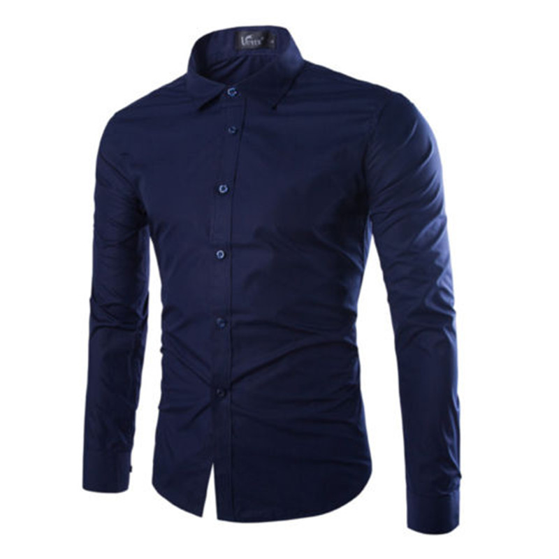 Men Casual Formal Shirts Slim Fit Shirt 