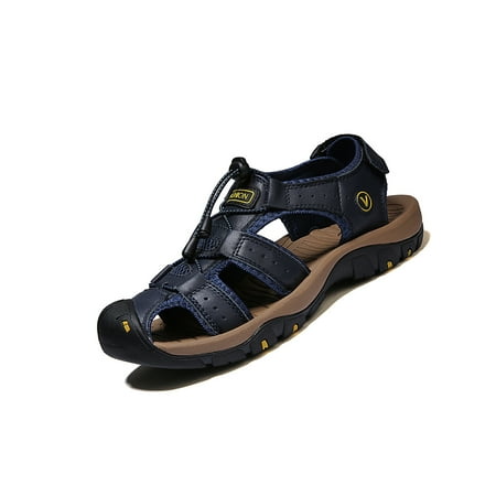 

GENILU Man s Waterproof Casual Closed Toe Sandals Walking Flexible Comfortable Hollow Out Hiking Sandal