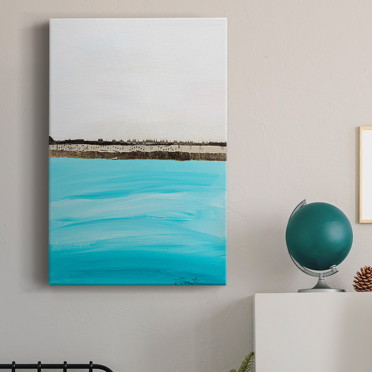 Harmony in Turquiose Premium Gallery Wrapped Canvas - Ready to Hang